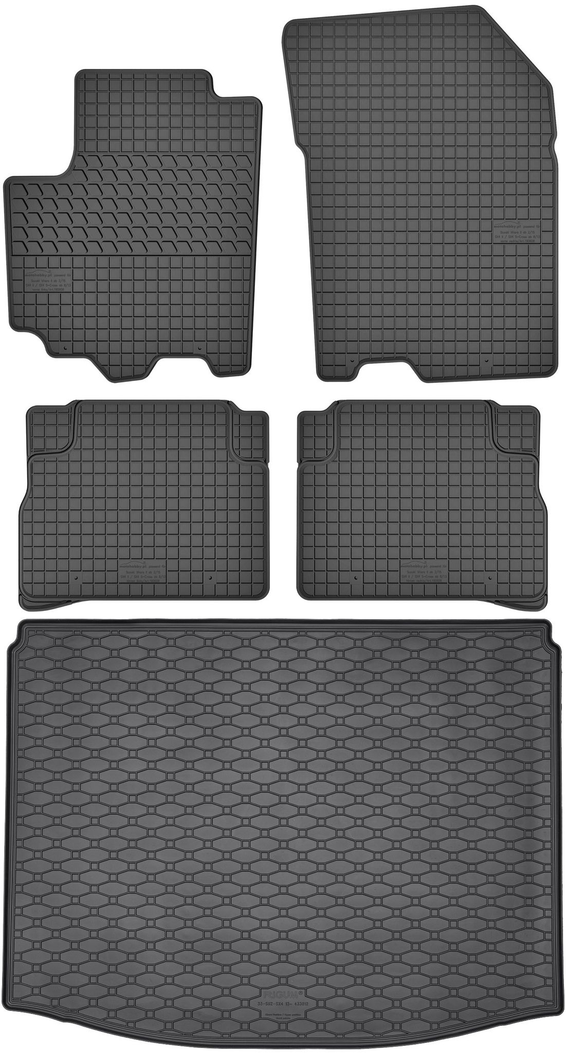 Suzuki Sx4 Ii S-cross Suv (2013–2021) – Set: Gummifußmatten + Kofferraummatte
