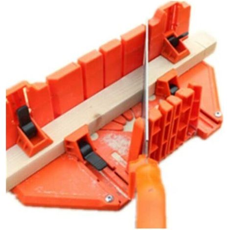 Gehrunglade Aus Kunststoff – 4 Schnittwinkel: 0°, 22,5°, 45°, 90° – Für Hartholz – Abmessungen: 35,5 X 11 X 15 Cm