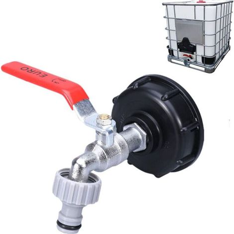 Ibc 1000l Tankhahn, Regenwassernutzungshahn, 1/2" Ibc Wassertankadapter, Doppelhahn Für Regenwassernutzung