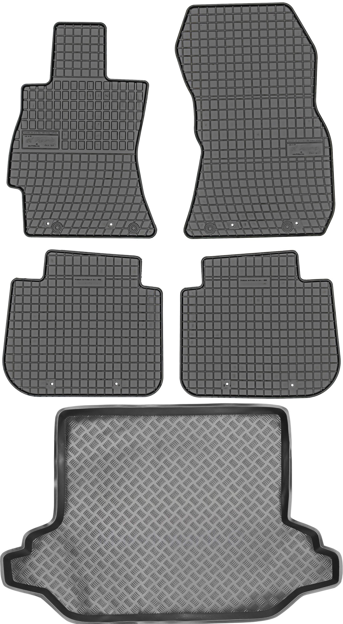 Subaru Legacy V Kombi 2009-2014 Set - Gummifußmatten + Kofferraummatte