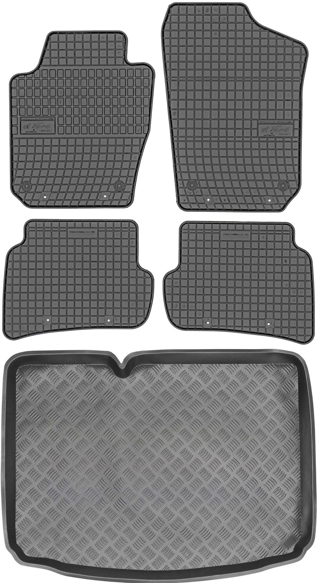Skoda Fabia Iii Schrägheck Ab 2014 Set - Gummifußmatten + Kofferraummatte
