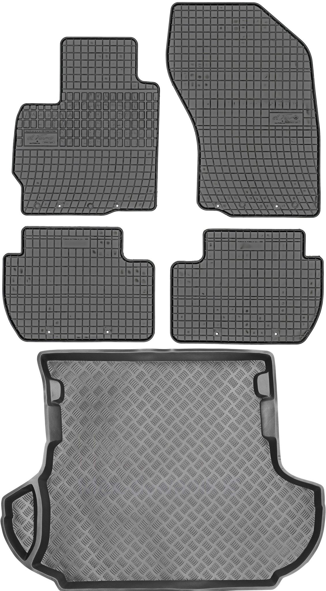 Peugeot 4007 I Suv (2007–2012) – Set: Gummifußmatten + Kofferraummatte