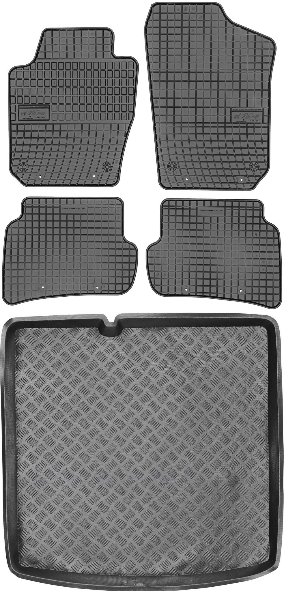 Skoda Fabia Iii Kombi Ab 2014 Set - Gummifußmatten + Kofferraummatte