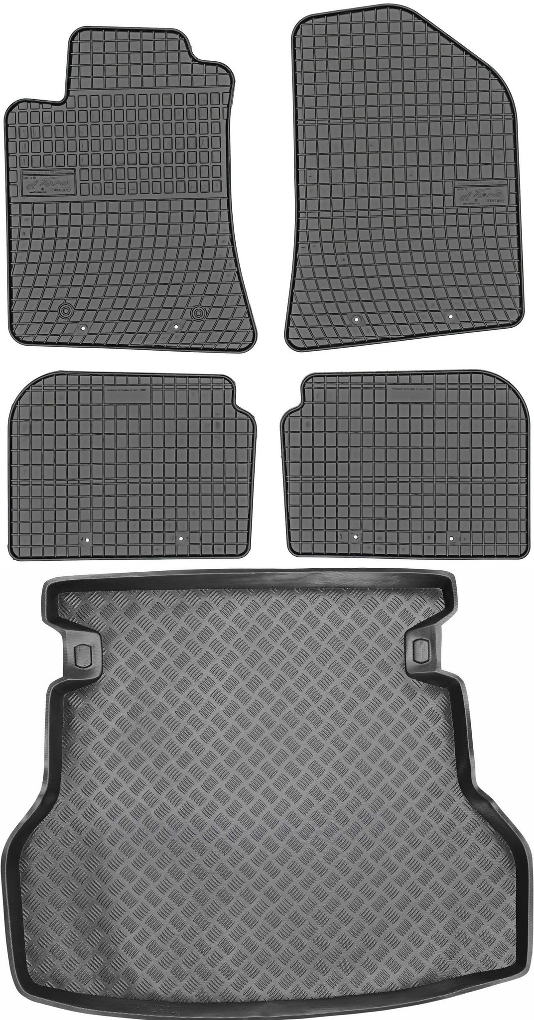 Toyota Avensis Ii Liftback (2003–2009) – Set: Gummifußmatten + Kofferraummatte