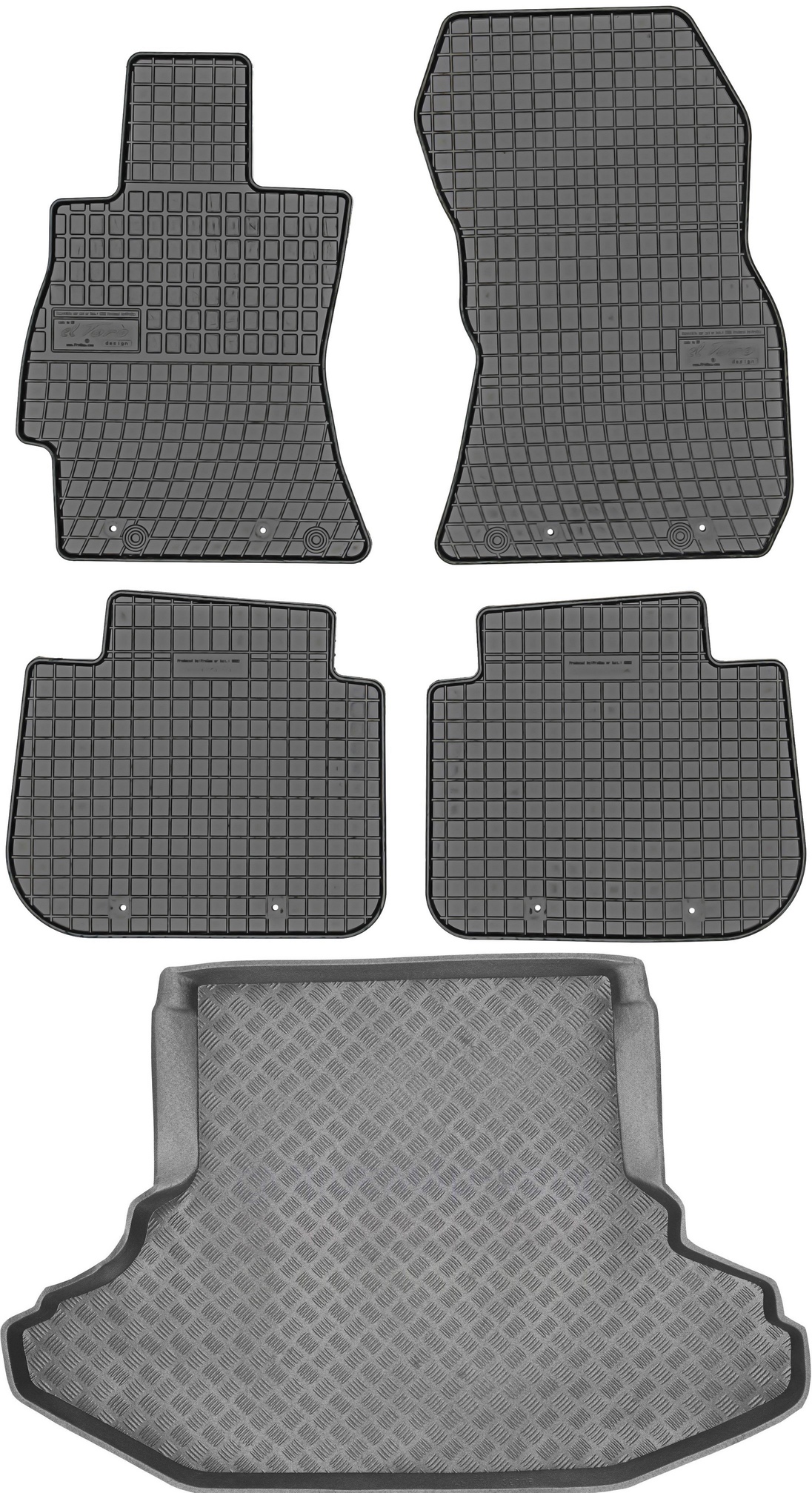 Subaru Legacy V Limousine 2010-2014 Set - Gummifußmatten + Kofferraummatte