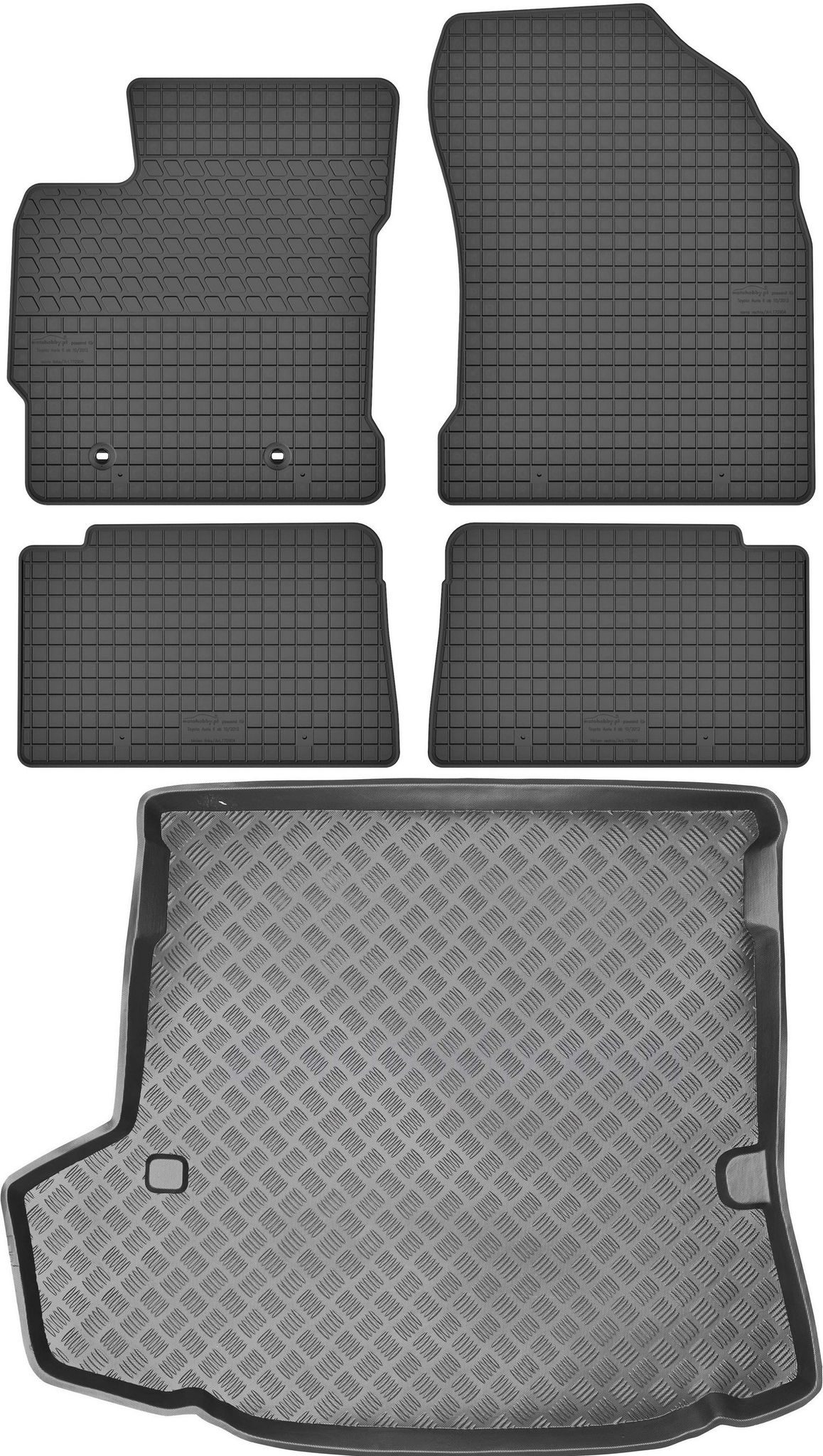 Toyota Corolla X Kombi (2007–2013) – Set: Gummifußmatten + Kofferraummatte