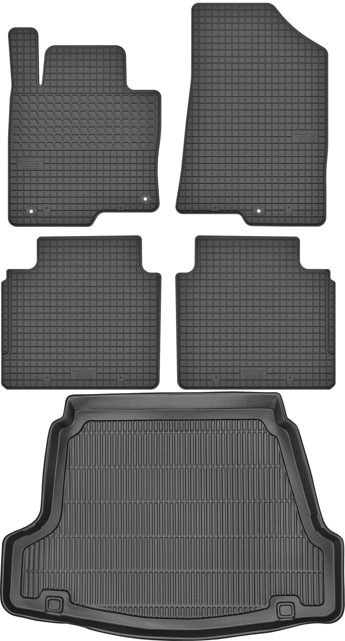 Hyundai I40 Limousine (2011–2020) – Set: Gummifußmatten + Kofferraummatte