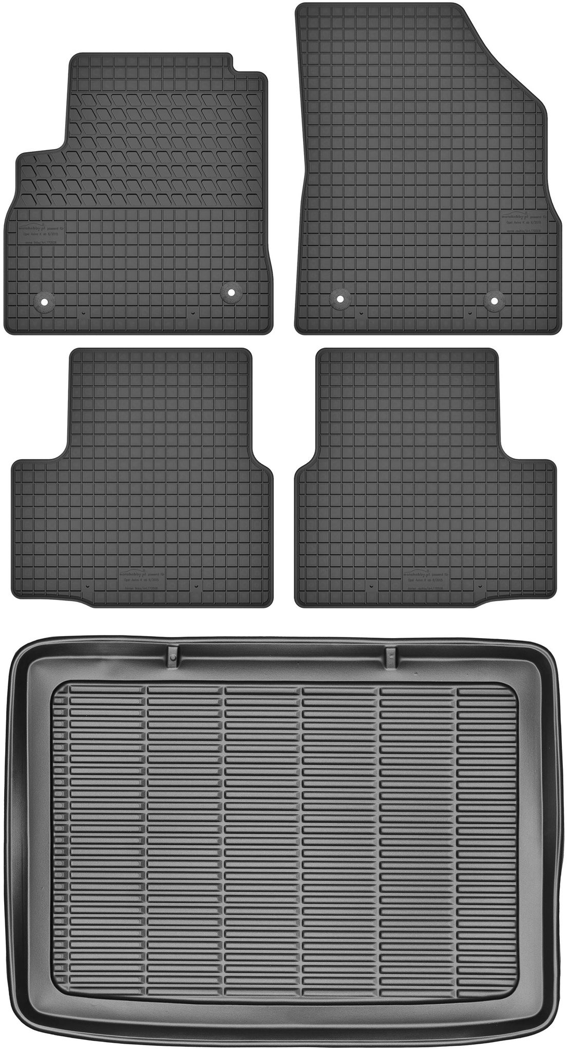 Opel Astra K Kombi Ab 2015 Set - Gummifußmatten + Kofferraummatte