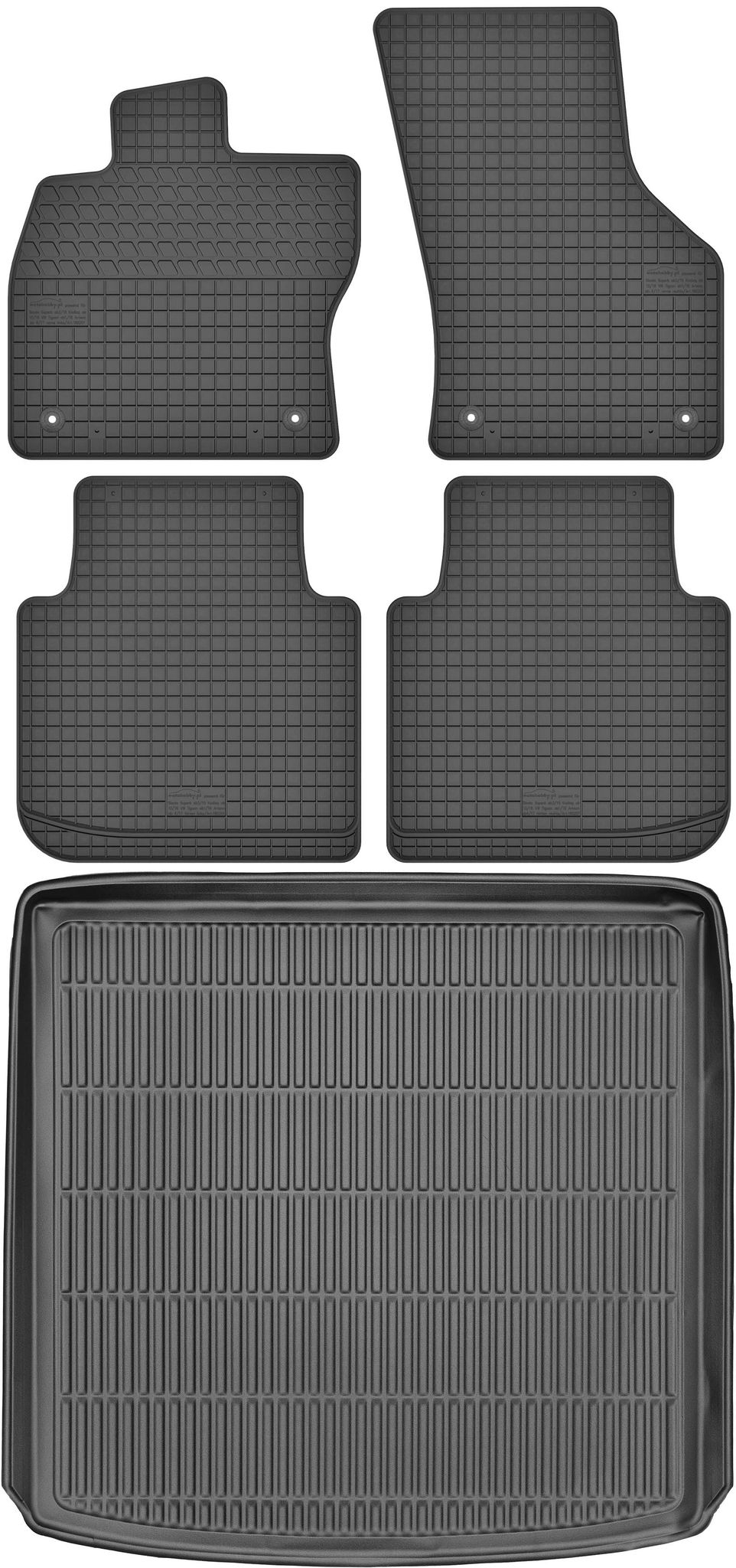 Volkswagen Tiguan Ii Allspace Suv Ab 2017 Set - Gummifußmatten + Kofferraummatte