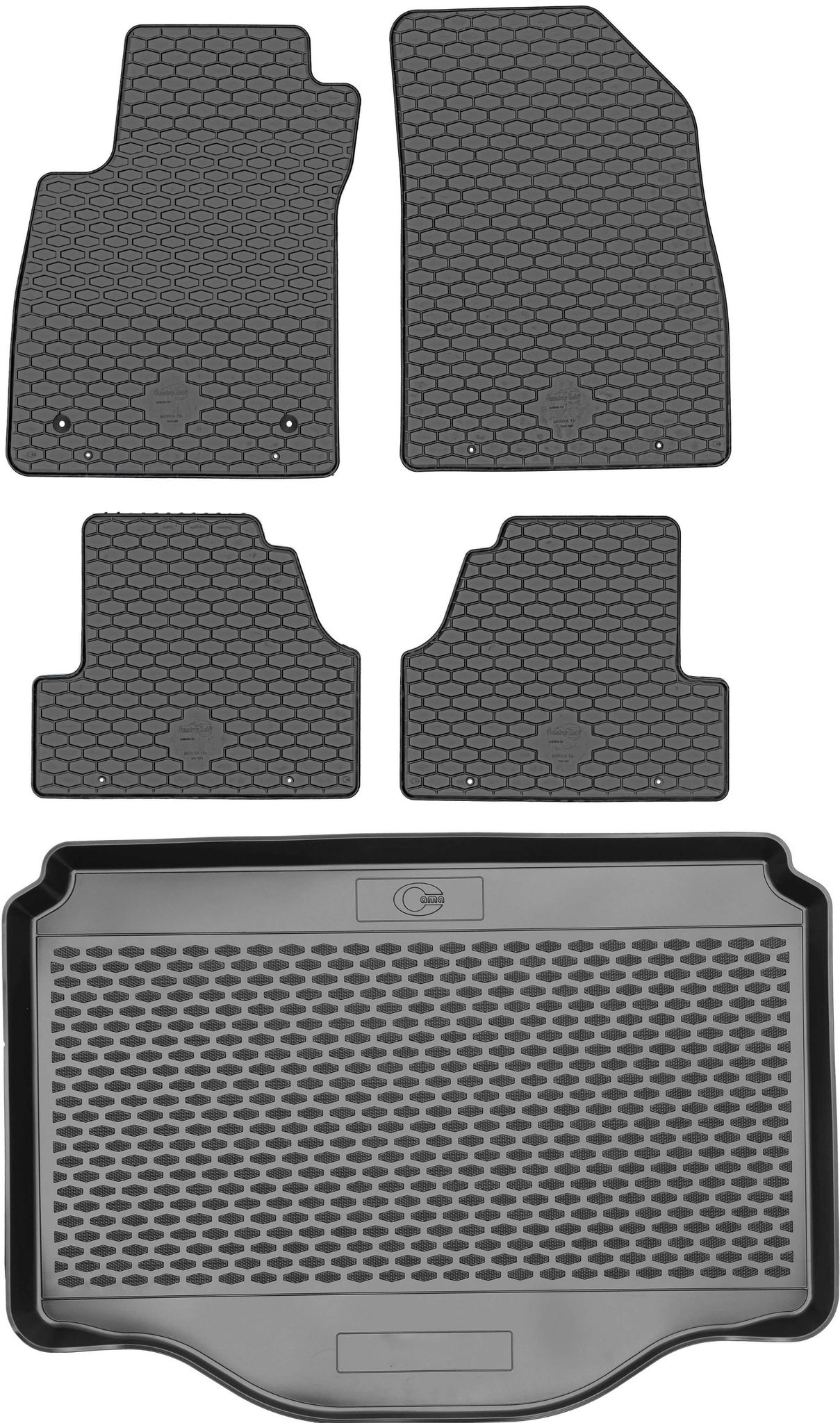 Chevrolet Trax Crossover (2012–2020) – Set: Gummifußmatten + Kofferraummatte