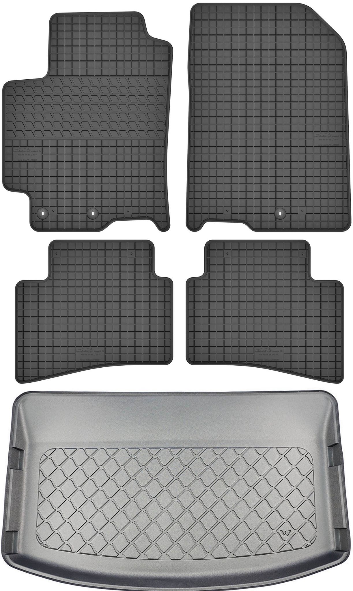 Kia Rio Iv Yb Schrägheck Ab 09.2020 Set - Gummifußmatten + Kofferraummatte
