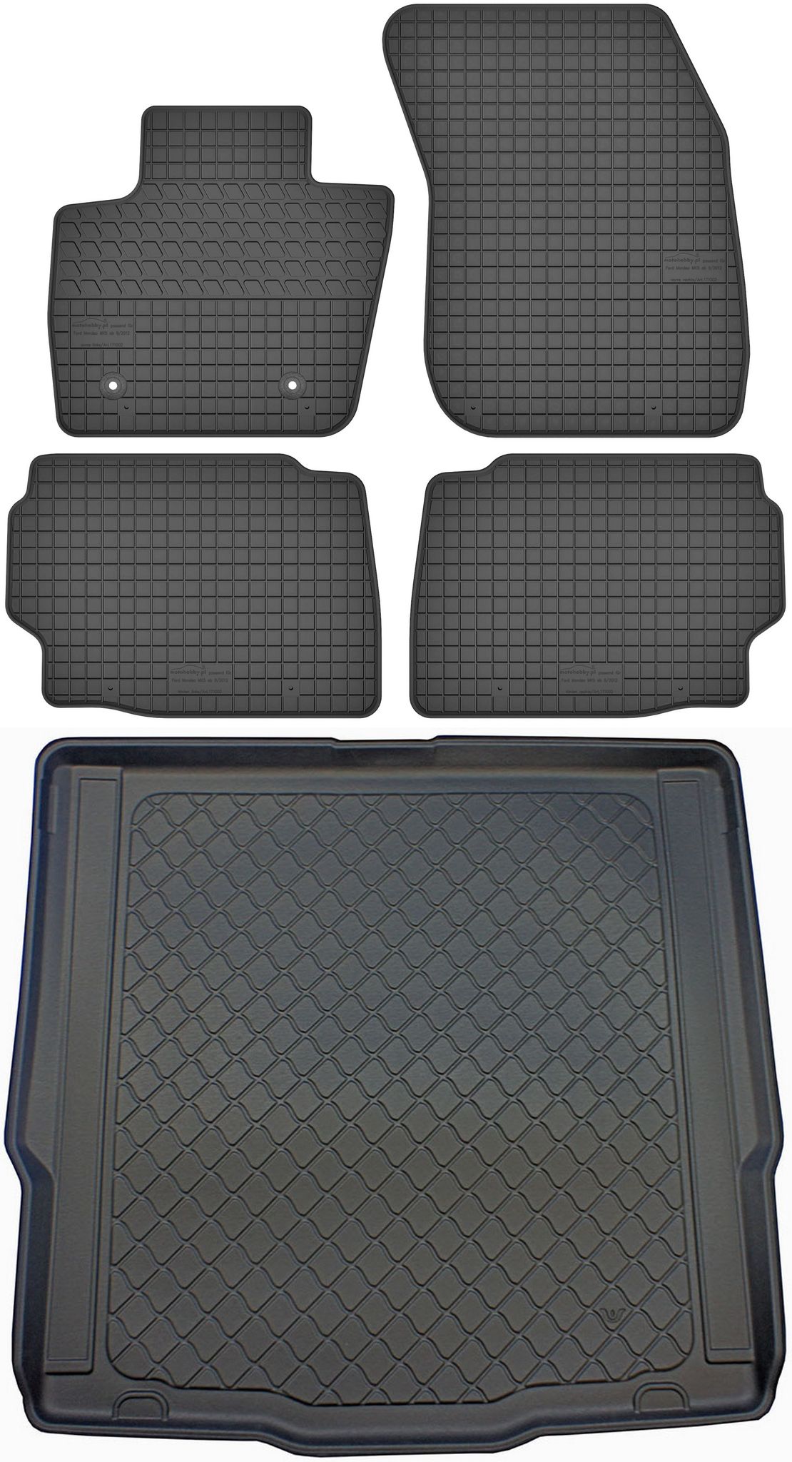 Ford Mondeo V Kombi Ab 01.2015 Set - Gummifußmatten + Kofferraummatte