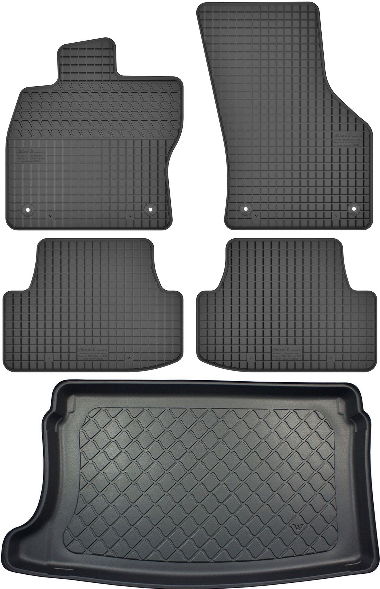 Seat Ibiza V Schrägheck Ab 06.2017 Set - Gummifußmatten + Kofferraummatte