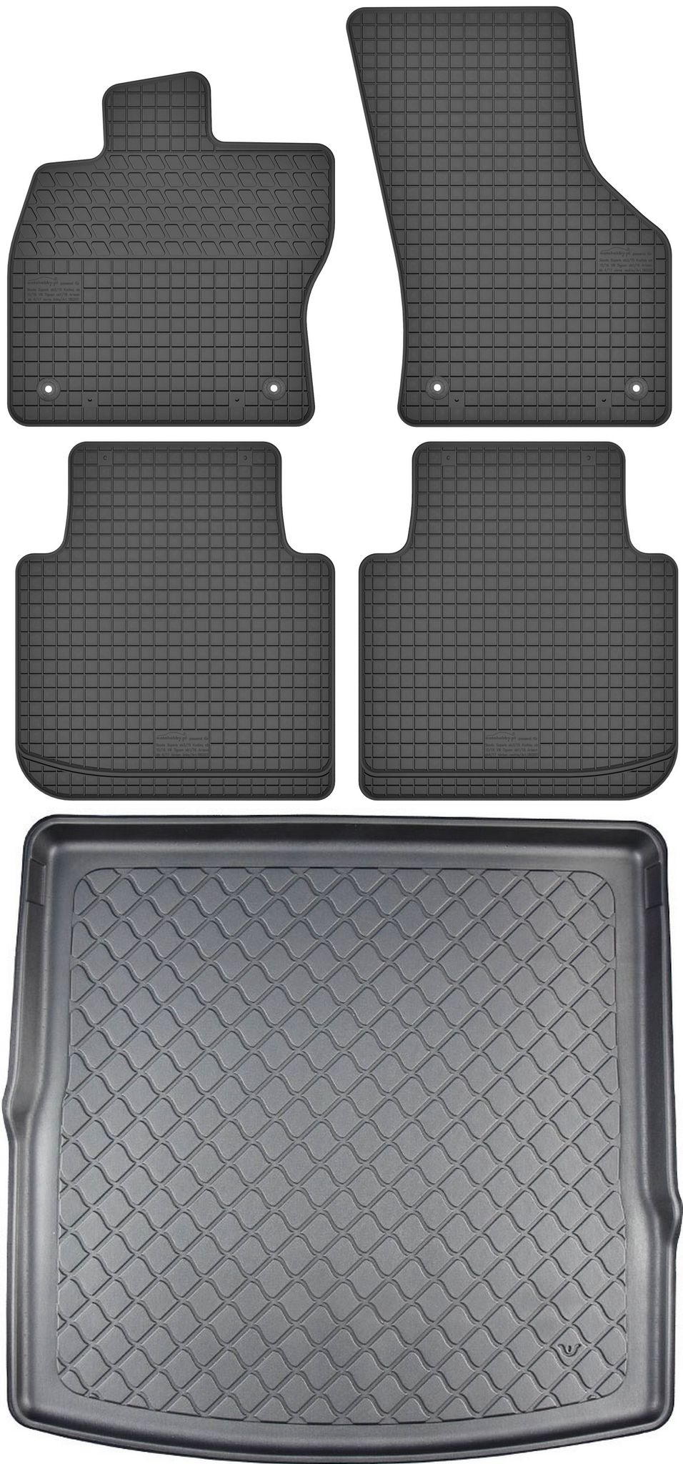 Volkswagen Tiguan Ii Alspace Suv Ab 11/2017 Set - Gummifußmatten + Kofferraummatte