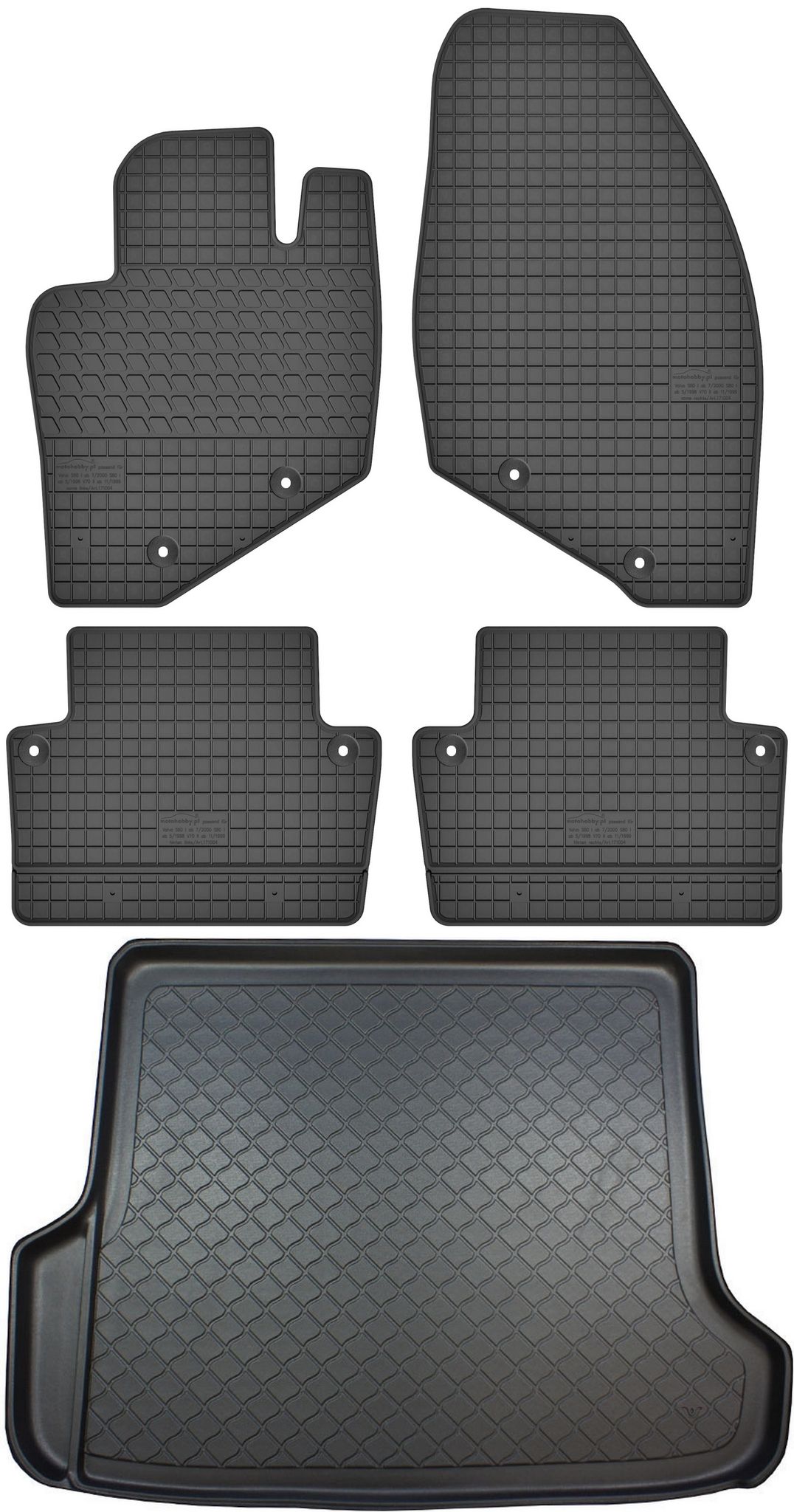 Volvo Xc70 I Kombi (2000–2007) – Set: Gummifußmatten + Kofferraummatte