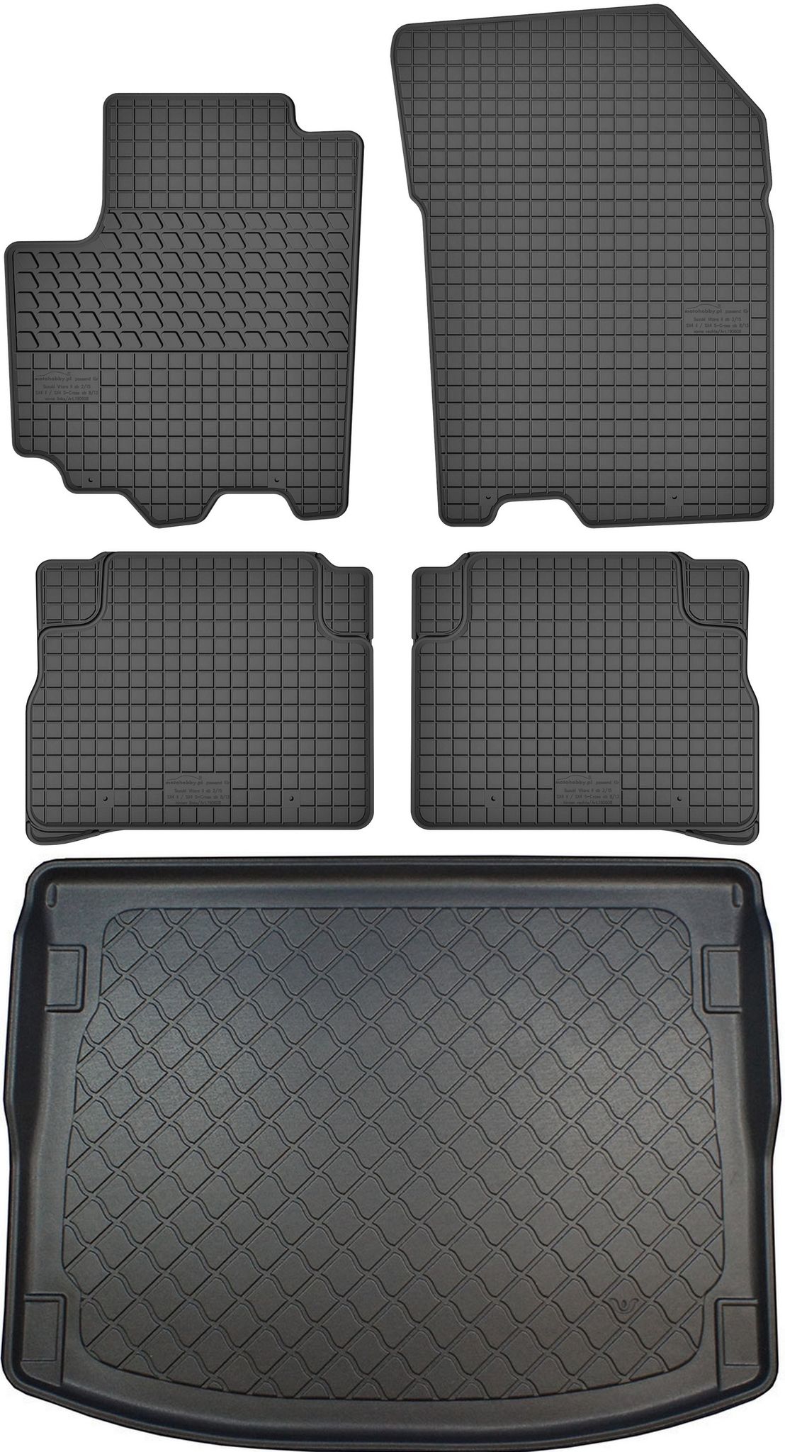 Suzuki Sx4 Ii S-cross Suv Ab 09.2013 Set - Gummifußmatten + Kofferraummatte