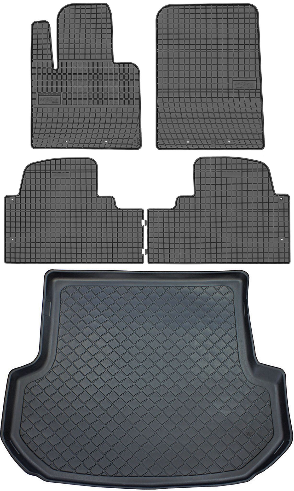 Kia Sorento Iii Suv (februar 2015–2020) Set – Gummifußmatten + Kofferraummatte