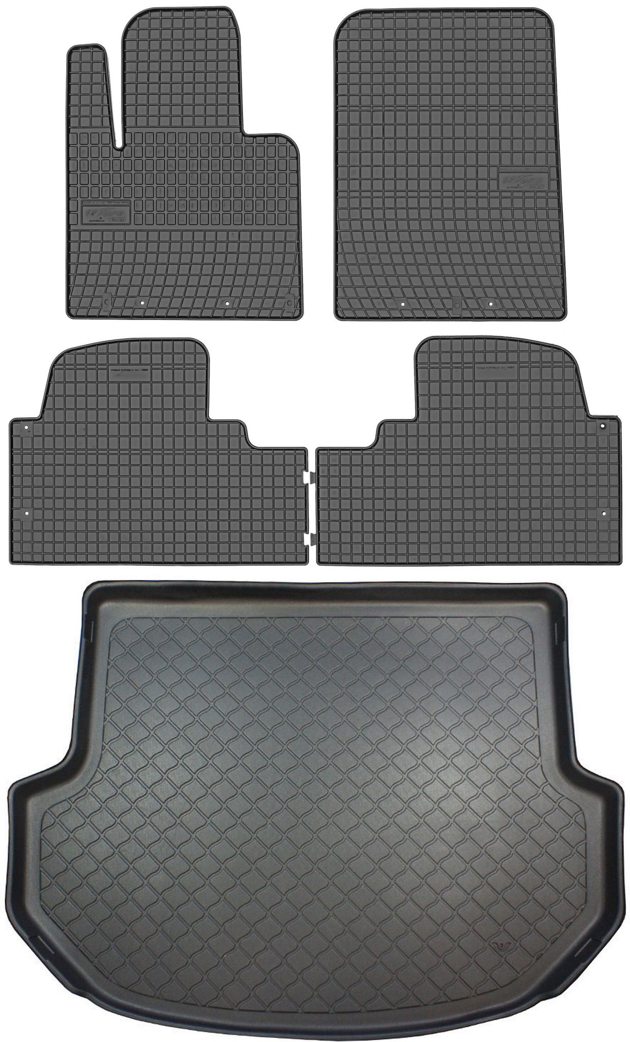 Hyundai Santa Fe Iii Dm Suv (2015–07.2018) – Set: Gummifußmatten + Kofferraummatte