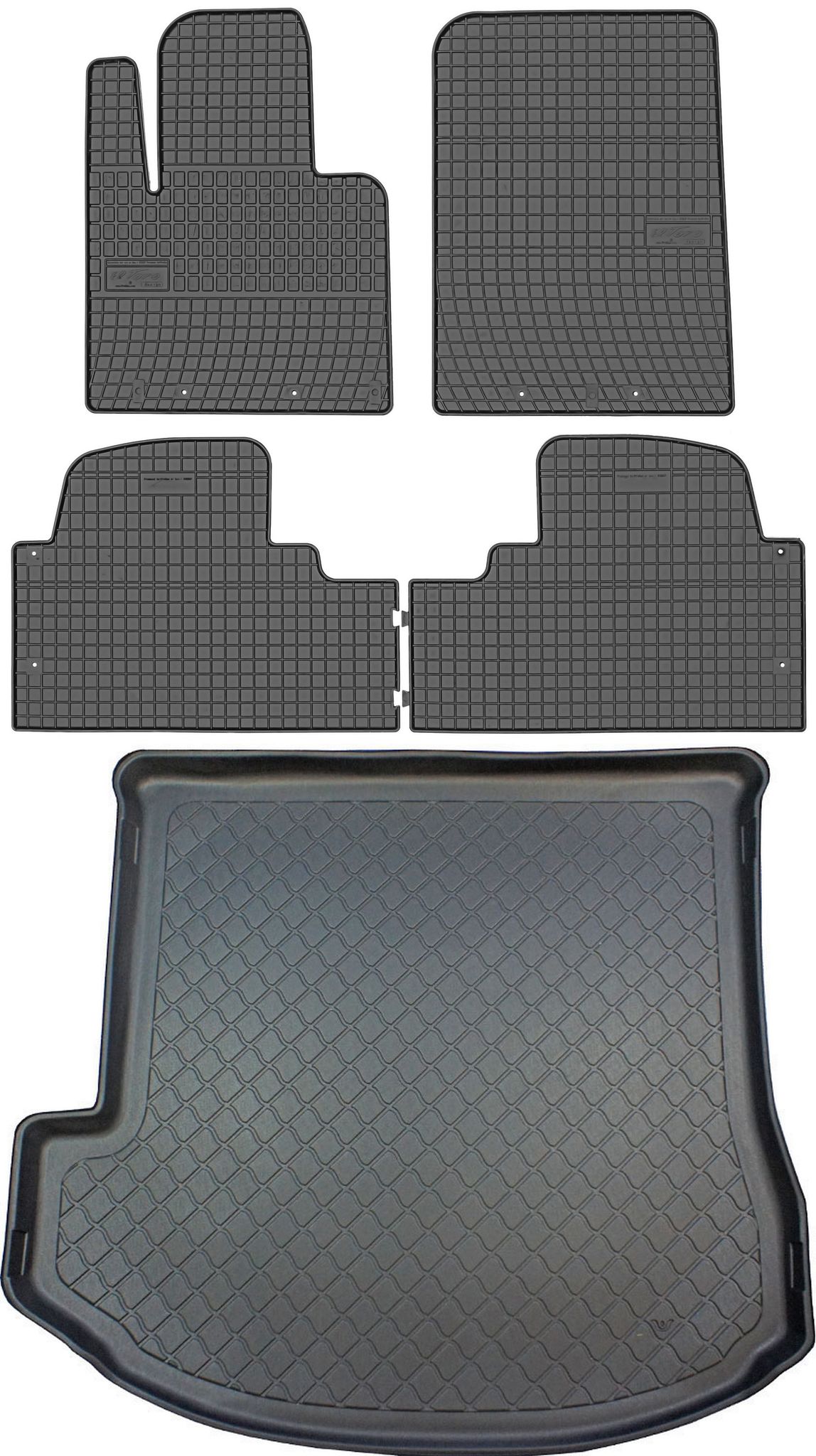 Hyundai Grand Santa Fe Iii Dm Suv (2015–07.2018) – Set: Gummifußmatten + Kofferraummatte