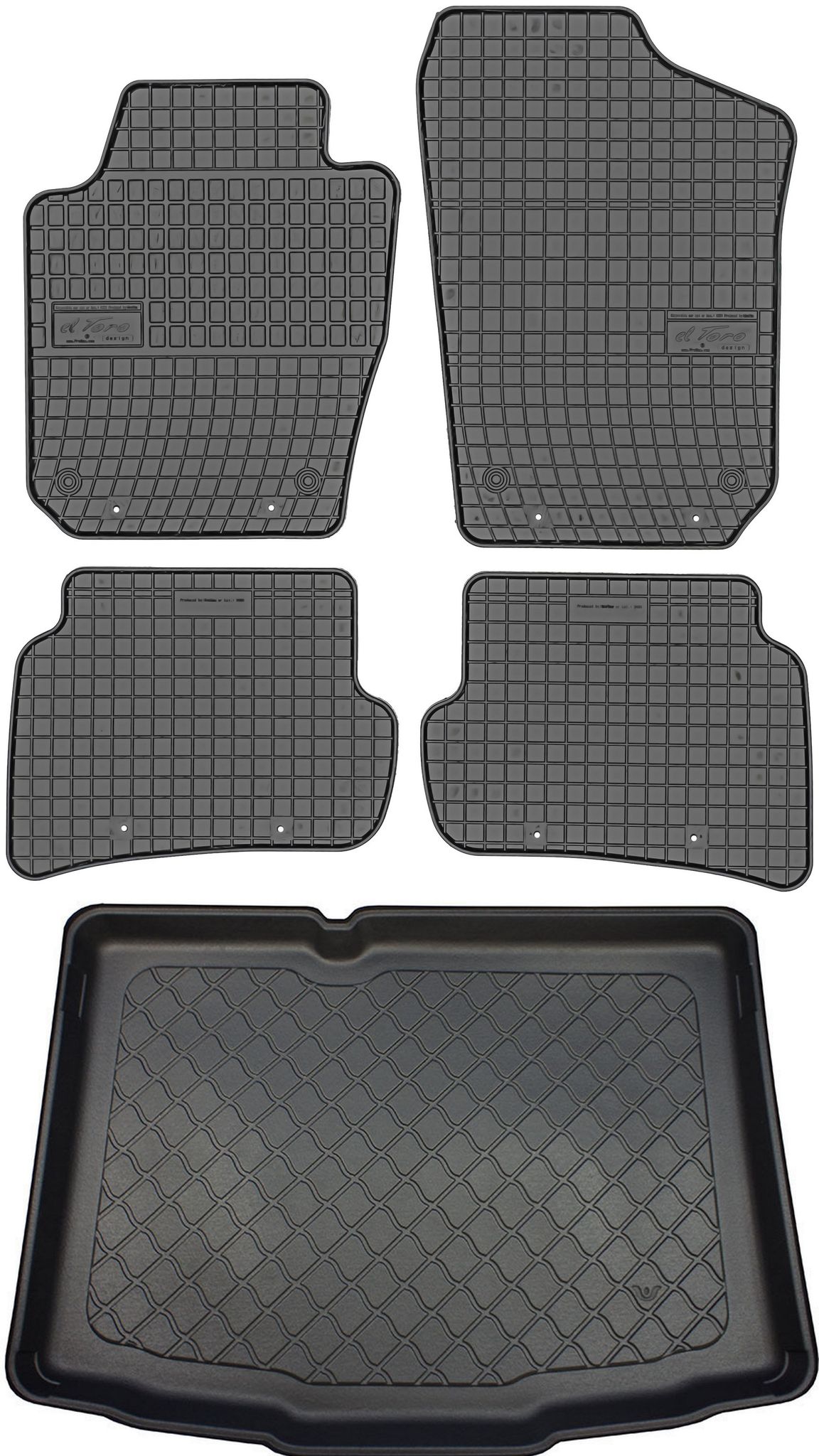 Skoda Fabia Iii Schrägheck (11/2014–2021) – Set: Gummifußmatten + Kofferraummatte