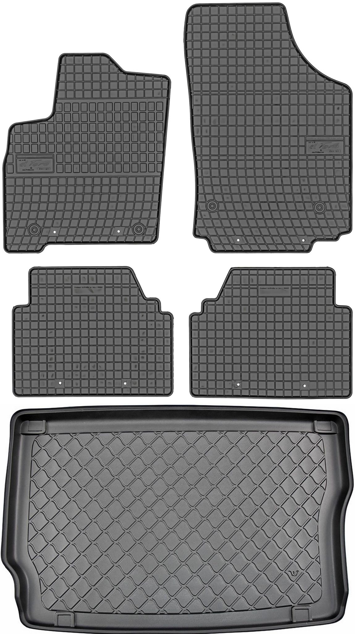 Opel Meriva A Minivan Ab 2003.02.2010. Set – Gummifußmatten + Kofferraummatte