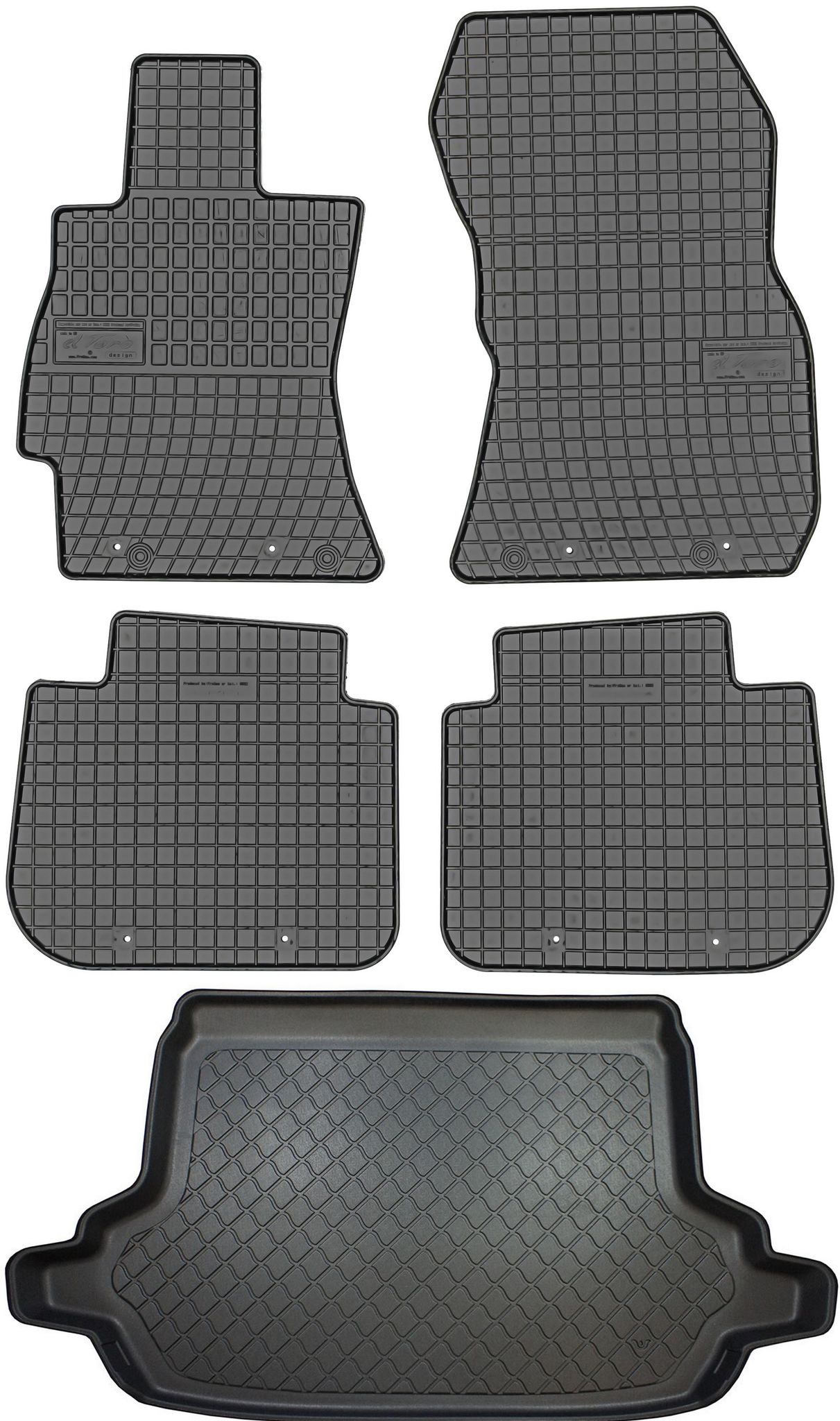 Subaru Forester Iv Sj Suv Von 02.2013-2018 Set - Gummifußmatten + Kofferraummatte