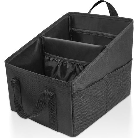 Auto-organizer, 31 X 25 X 25 Cm, Faltbar, Aus Wasserdichtem Oxford-gewebe, Mit Mehreren Fächern Und Tragegriff, Ideal Für Camping, Familienreisen, Aufbewahrung Von Spielzeug Und Büchern.