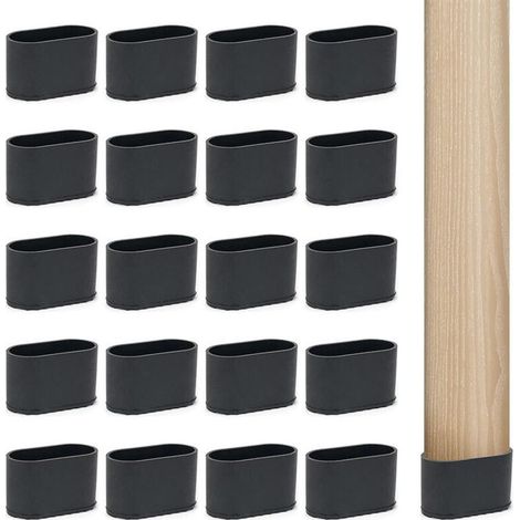 20 Ovale Schutzkappen Aus Polyethylen (pe), 20 X 40 Mm, Für Stühle, Tische, Leitern Und Möbel