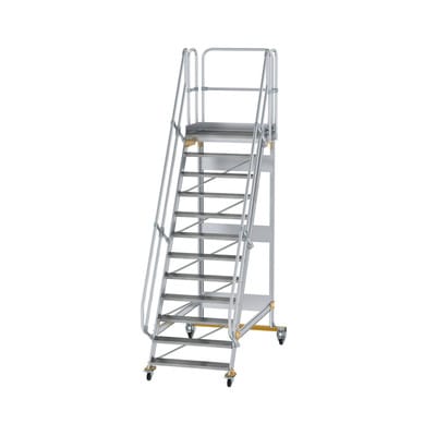 MUNK Aluminium-Plattformtreppe fahrbar 60° 12 Stufen