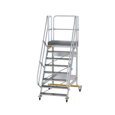 MUNK Aluminium-Plattformtreppe fahrbar 60° 8 Stufen