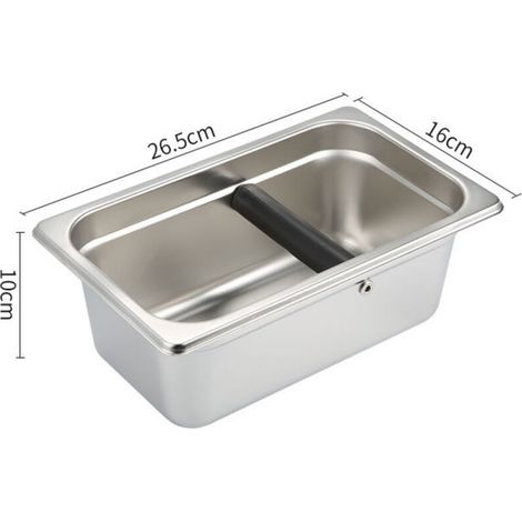 Großer Edelstahlbehälter Für Kaffeesatz, Robuste Barista-abklopfbox
