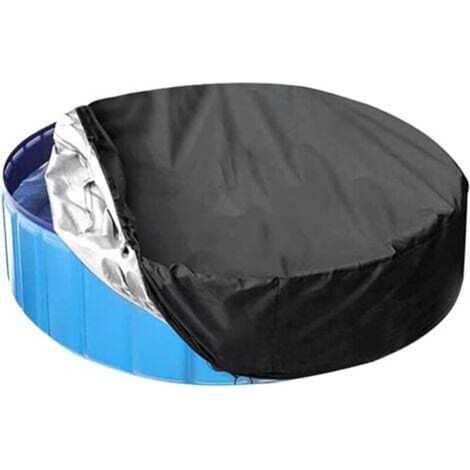 Runde, Staubdichte, Universelle Schutzabdeckung Für Schwimmbecken Und Whirlpools, 300 Cm Durchmesser, Verstärktes Schwarzes Pvc
