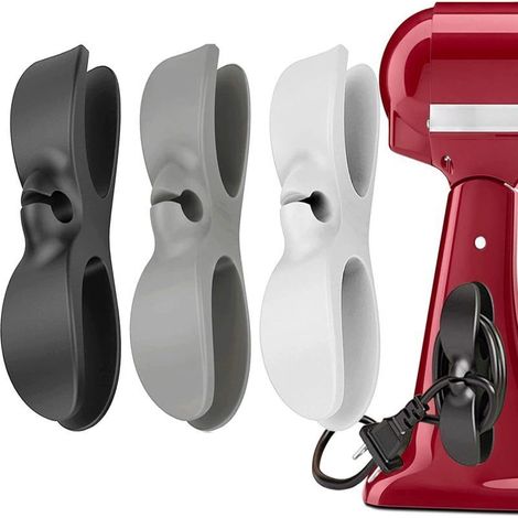 3-teiliges Organizer-set Für Haushaltsgeräte: Selbstklebende Kabelaufbewahrungsclips, Kabelaufwicklungs- Und Abschlusshaken Für Küchengeräte (farbe: [farbe Einfügen])