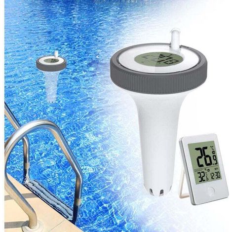 Kabelloses Digitales Poolthermometer Mit Lcd-anzeige, Messbereich Von -40 Bis +70 °c, 433-mhz-verbindung Bis Zu 100 M Reichweite