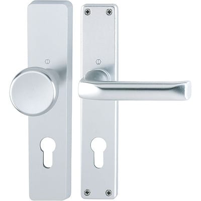 Hoppe Langschildgarnitur London 54/227/202SP/113 Alu. F1 PZ 72mm DIN L/R HOPPE