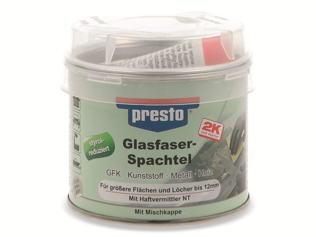 Glasfaserspachtel 250g Dose Spachtelmasse hellgrau