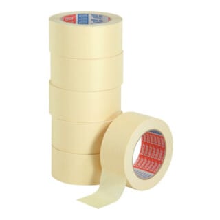 tesakrepp® 4329 Papierabdeckband-Set 50 m × 50 mm hellbeige leicht gekreppt
