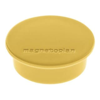 Magnetoplan Magnet Discofix Color, 10 Stück, Haftkraft ca. 2,2 kg, gelb