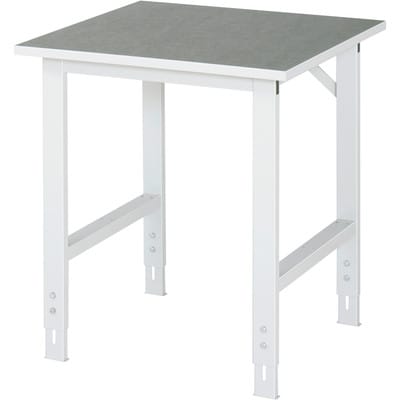 Rau Arbeitstisch Tom BxTxH 750x800x760-1080mm, Linoleum Arbeitsplatte