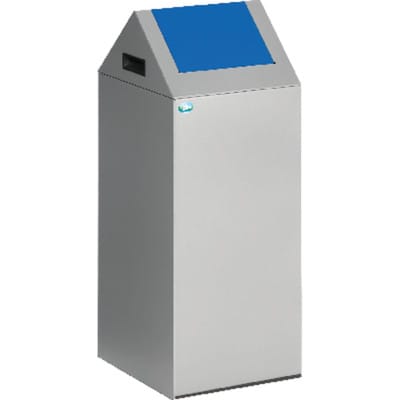 VAR Wertstoffsammelgerät WSG 55 S Korpus silber Einwurfklappe enzianblau 60 l