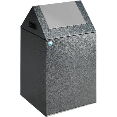 VAR Wertstoffsammelgerät WSG 40 S Korpus antik-silber Einwurfklappe silber 43 l
