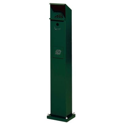 VAR Ascher/Abfallsammler Standsäule SG 115 moosgrün 2 l/5 l