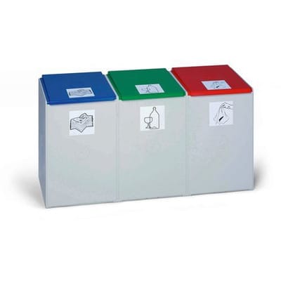 VAR Kunststoffcontainer 3-fach ohne Deckel 180 l
