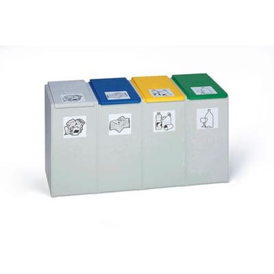 VAR Kunststoffcontainer 4-fach ohne Deckel 40 l