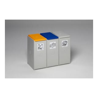 VAR Kunststoffcontainer 3-fach ohne Deckel 120 l