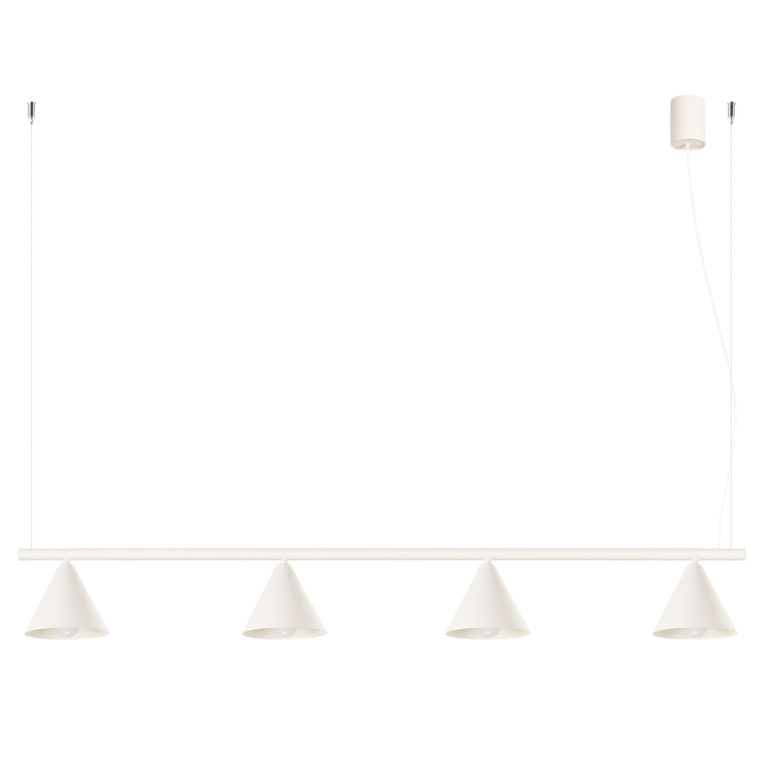 Kronleuchter Nox Beige 4xe14 122cm Stahl Sollux