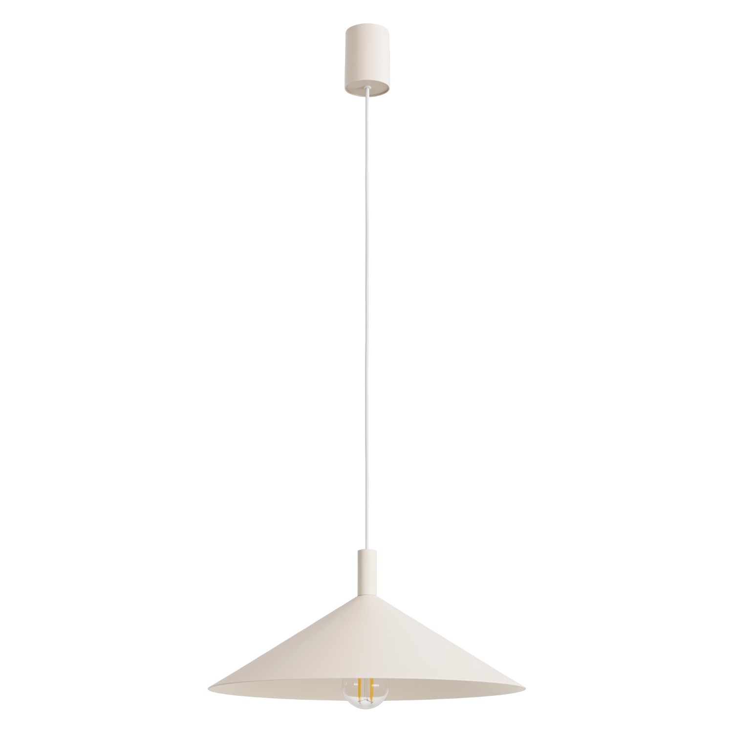 Hängeleuchten Nox Beige 1xe27 40cm Stahl Sollux