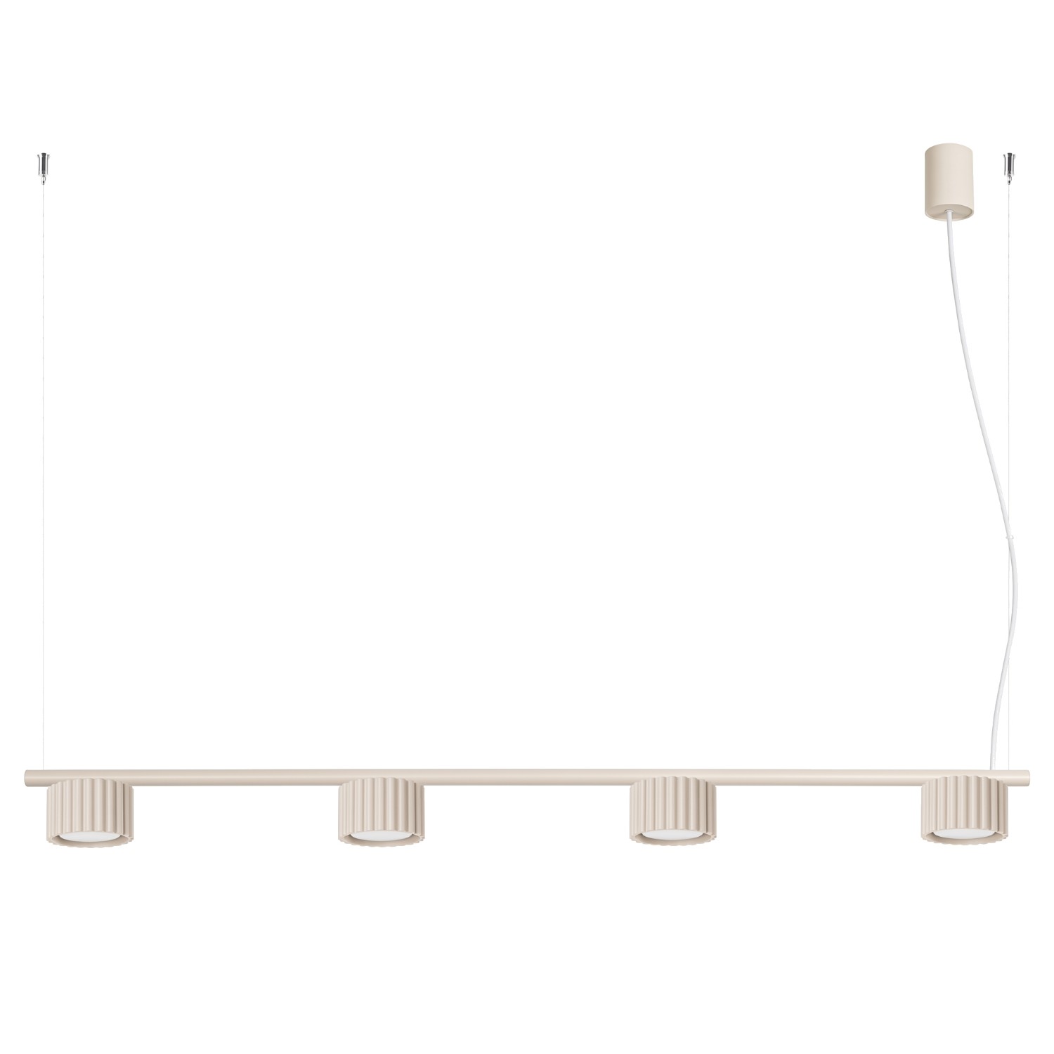 Kronleuchter Aura Beige 4xgx53 122cm Aluminium Sollux
