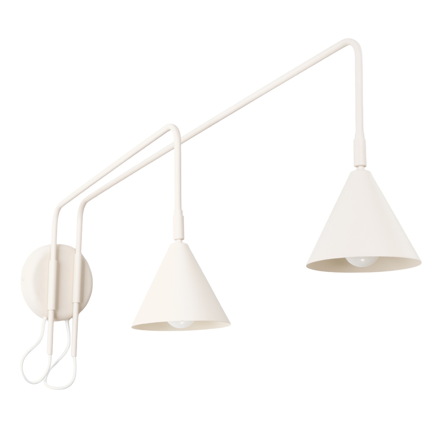 Wandleuchten Nox Beige 2xe14 150cm Stahl Sollux
