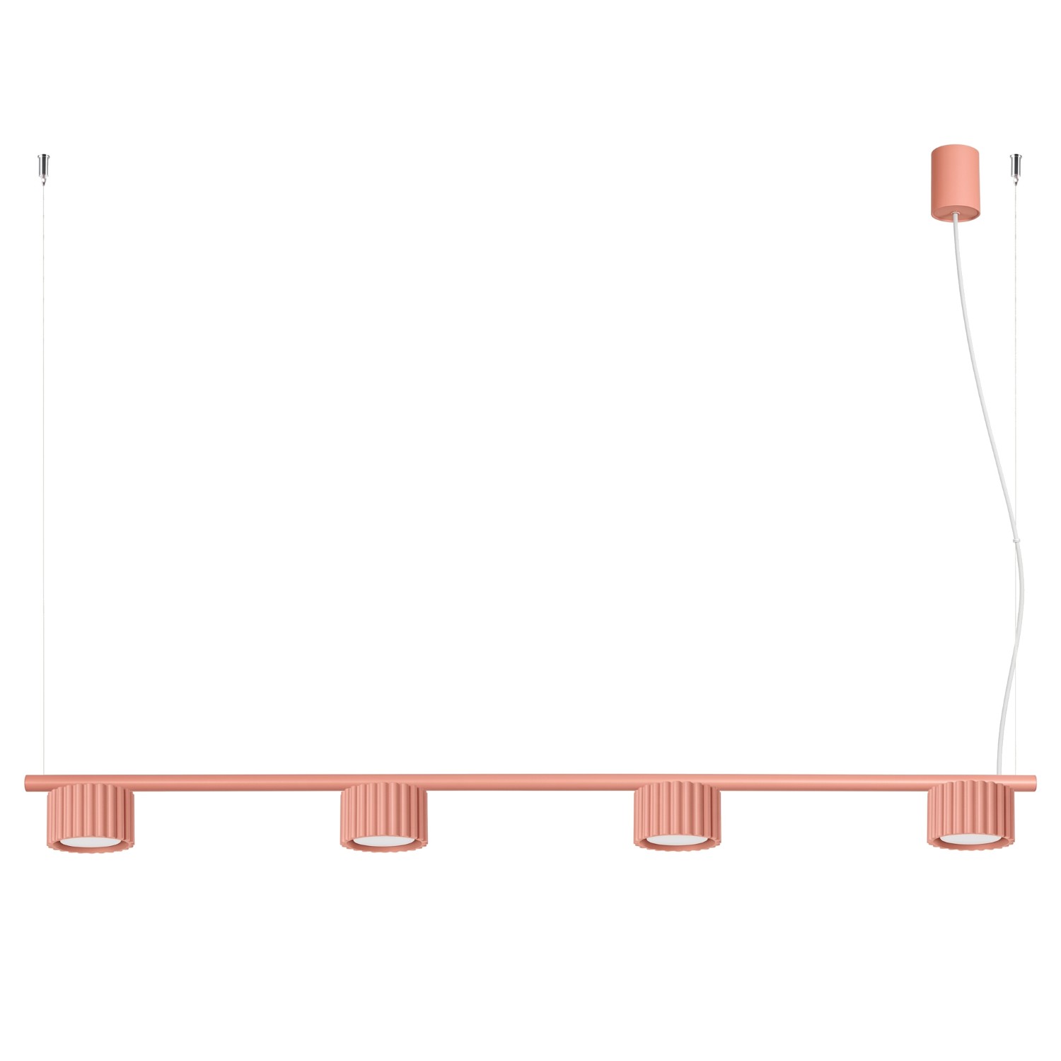 Kronleuchter Aura Pfirsich 4xgx53 122cm Aluminium Sollux